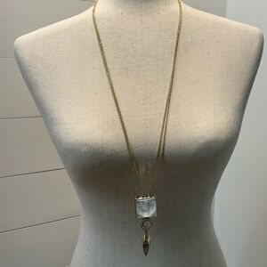 Alexis Bittar Crystal and Stone pendant Necklace EUC